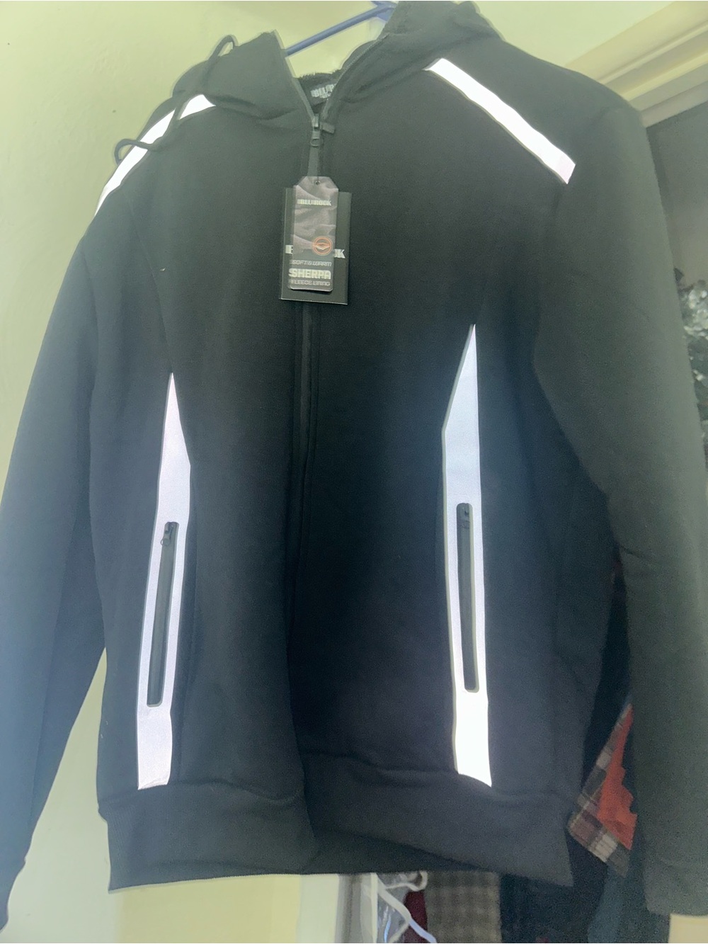 Black Hoodie with White Accent Panels
